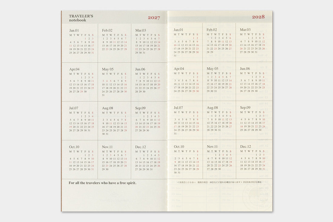 TRC 2027 Weekly Vertical Diary Regular size