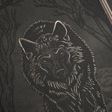 Dotted Notebook - Black dot grid - A5 - Wolf in the Night