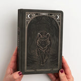Dotted Notebook - Black dot grid - A5 - Wolf in the Night
