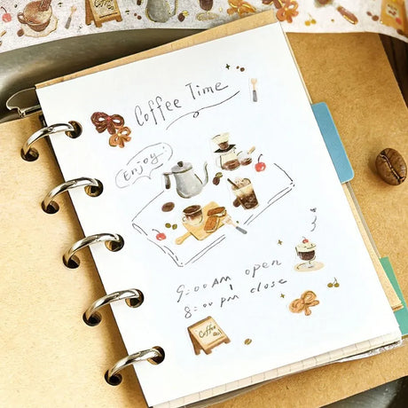 Washi Tape Tokimeki Flavor - Coffee
