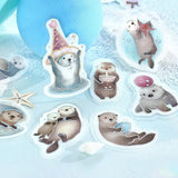 Flake stickers - Ippai -  Full of sea otters!