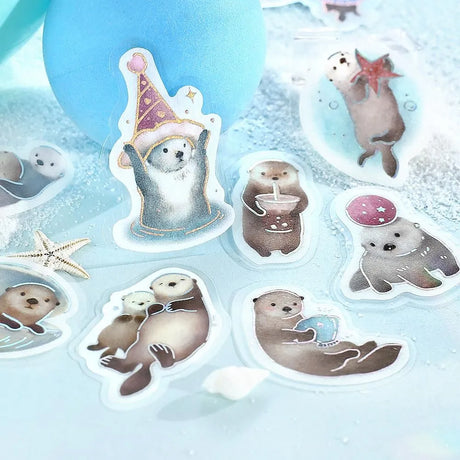 Flake stickers - Ippai -  Full of sea otters!