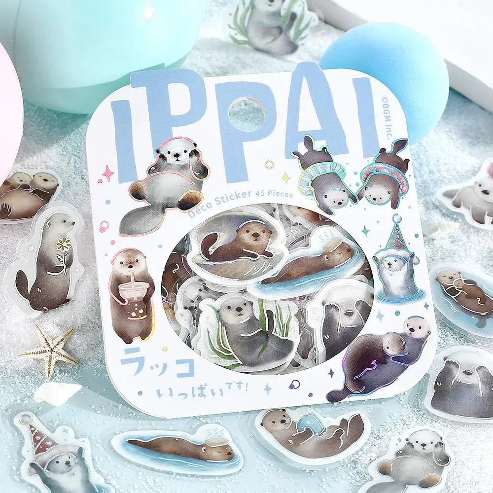 Flake stickers - Ippai -  Full of sea otters!