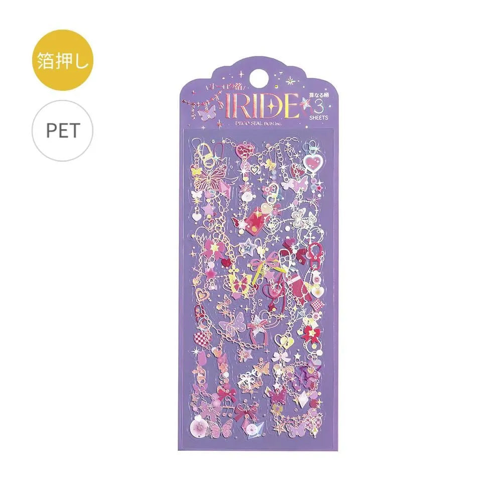 Clear stickers IRIDE 3-pack - Glitter Charm