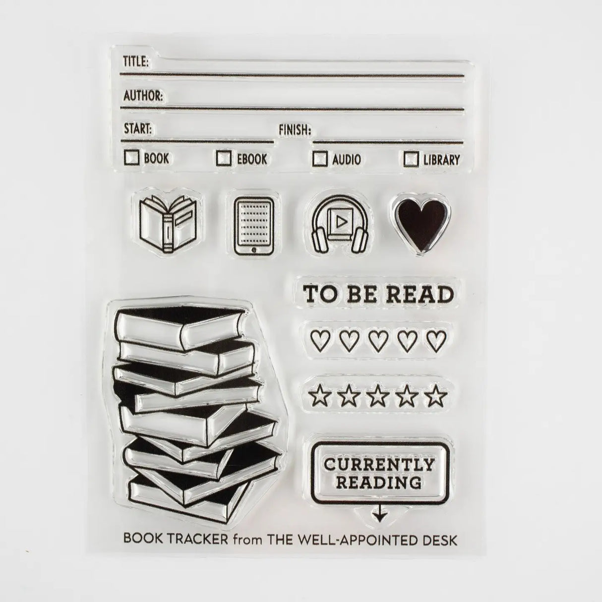 Clear Stamp Set - Book Tracker