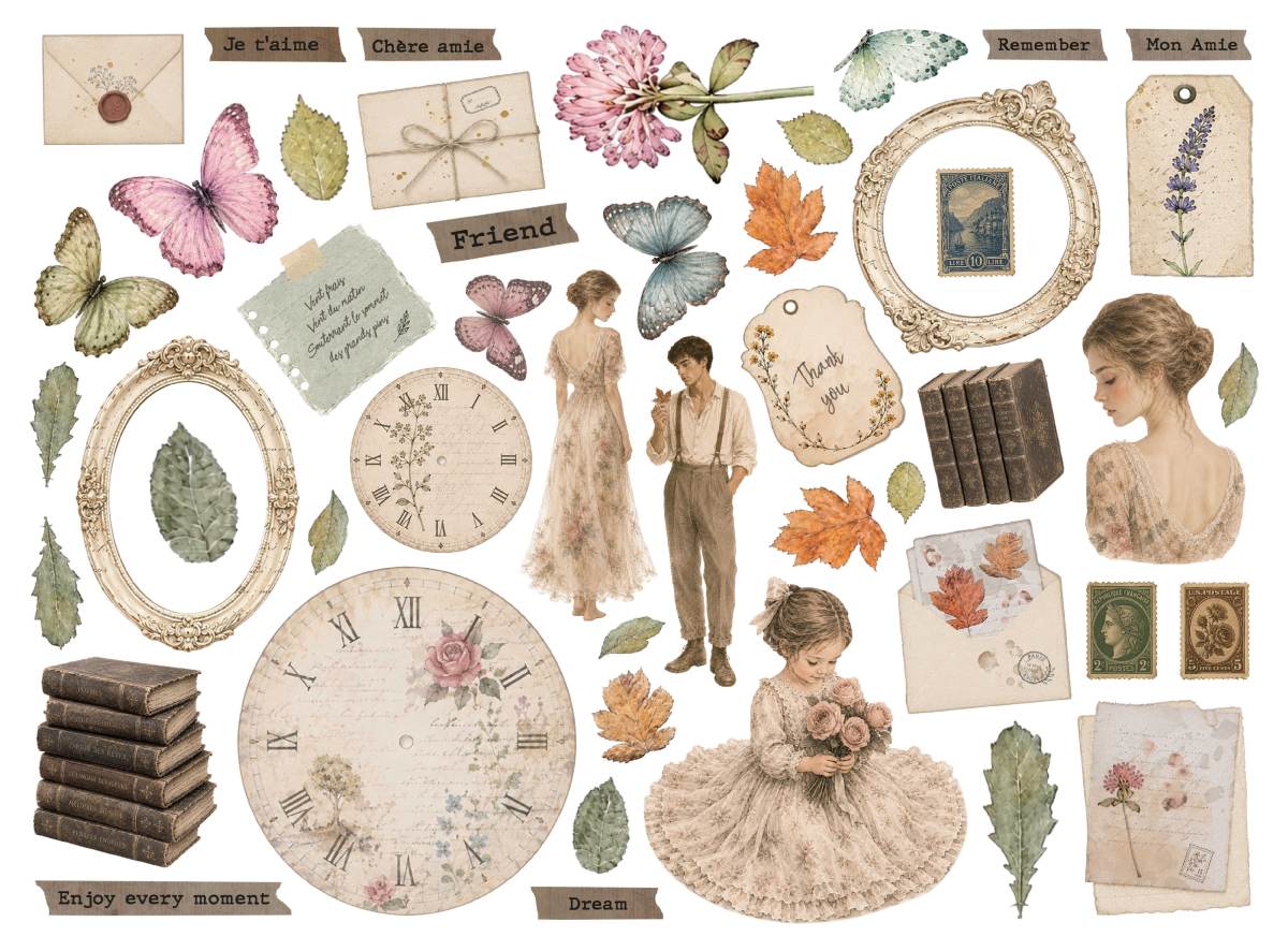 Die cuts - Assorted - Flowers and Poems