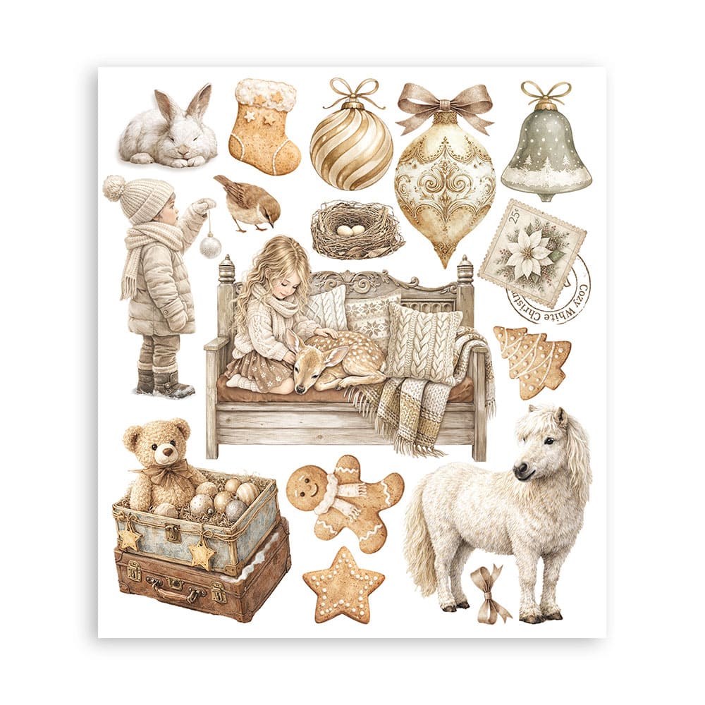 Rub-On Selection 20.5 x 23 cm - White Christmas