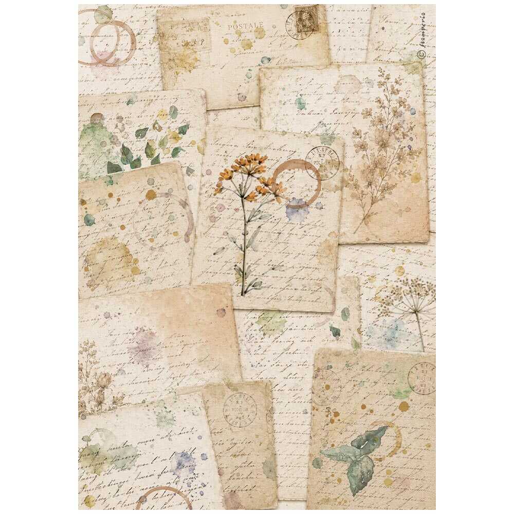Rice Paper A4 - Flowers and Poems - Botanic Sheets