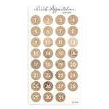 Stickers - Date Dots - Kraft