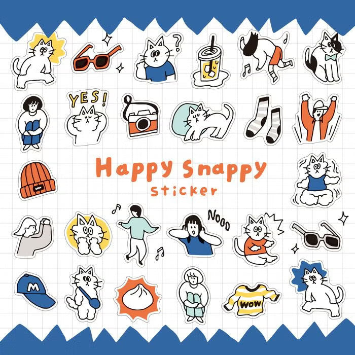 Stickers Happy Snappy - Blue