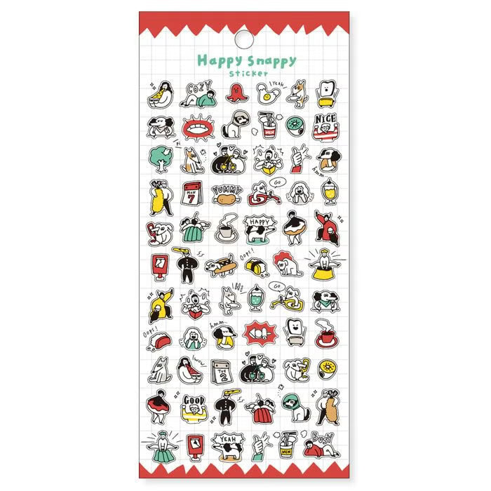 Stickers Happy Snappy - Red