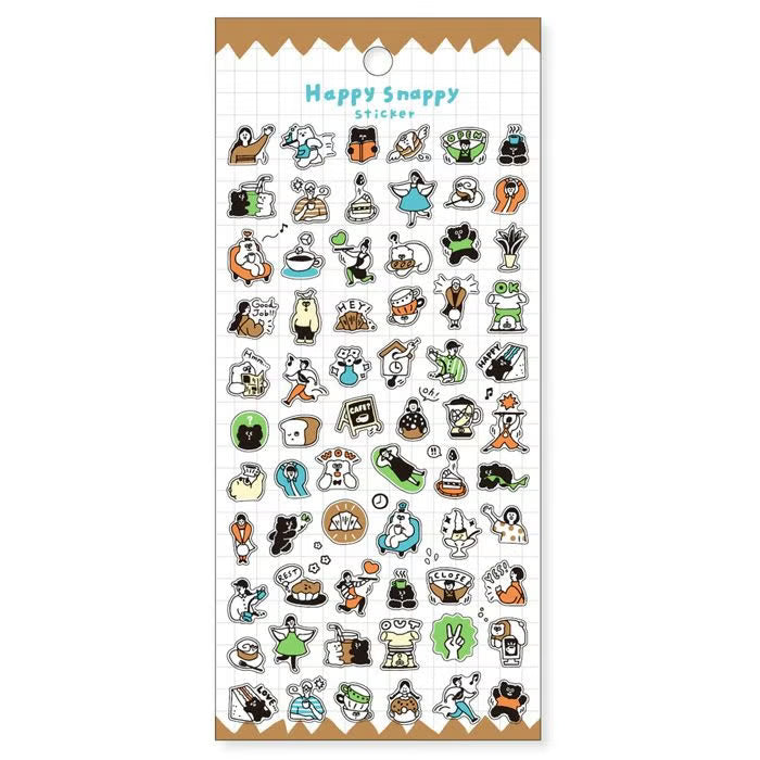 Stickers Happy Snappy - Brown