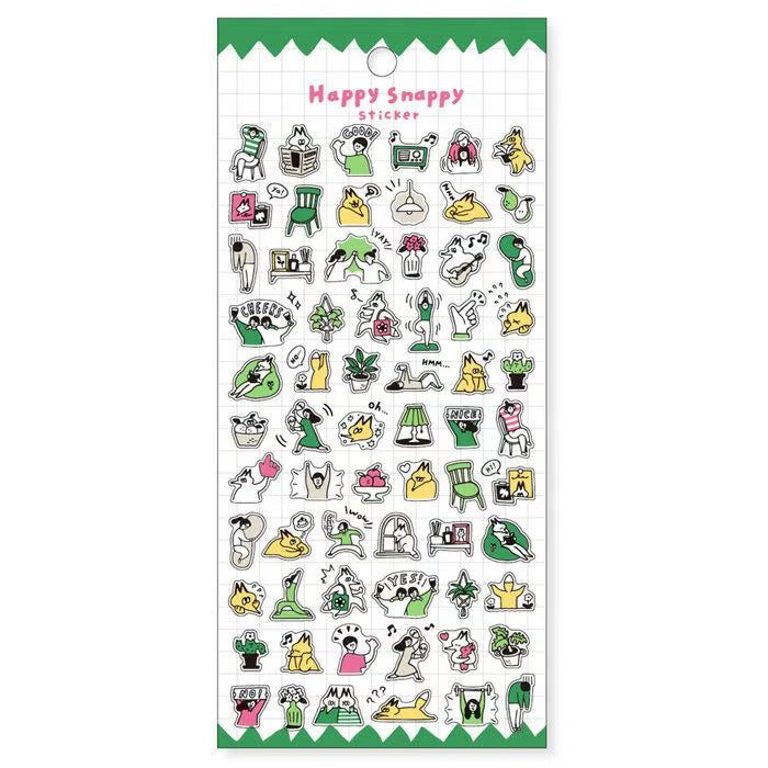 Stickers Happy Snappy - Green