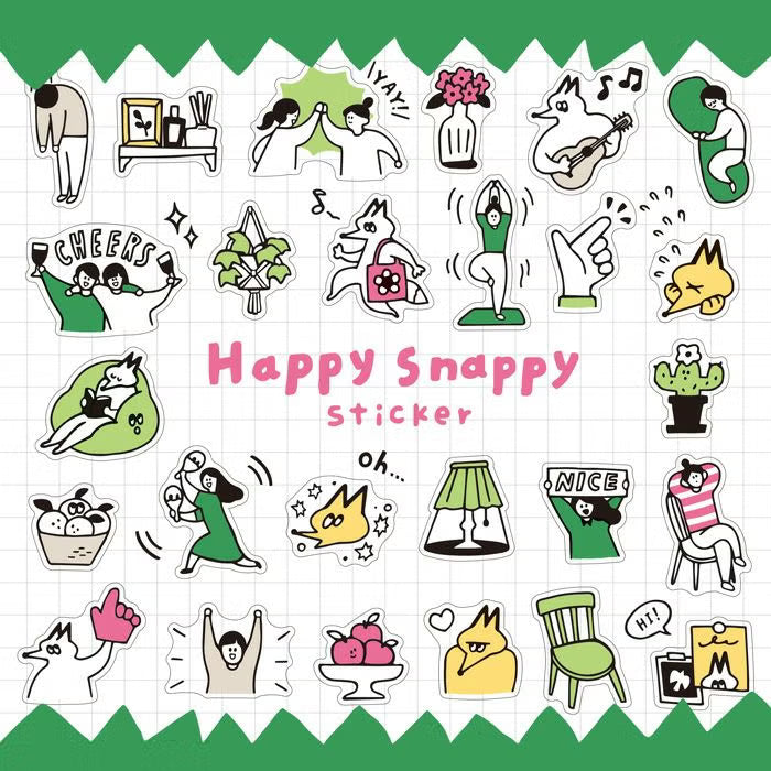 Stickers Happy Snappy - Green