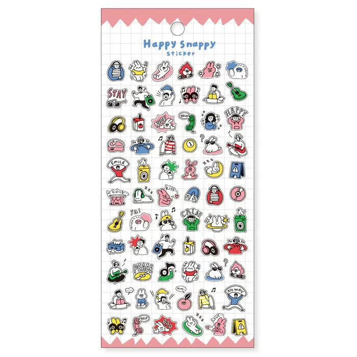 Stickers Happy Snappy - Pink