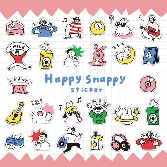 Stickers Happy Snappy - Pink