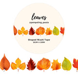 Washi tape - Shaped  20 mm - Leaves