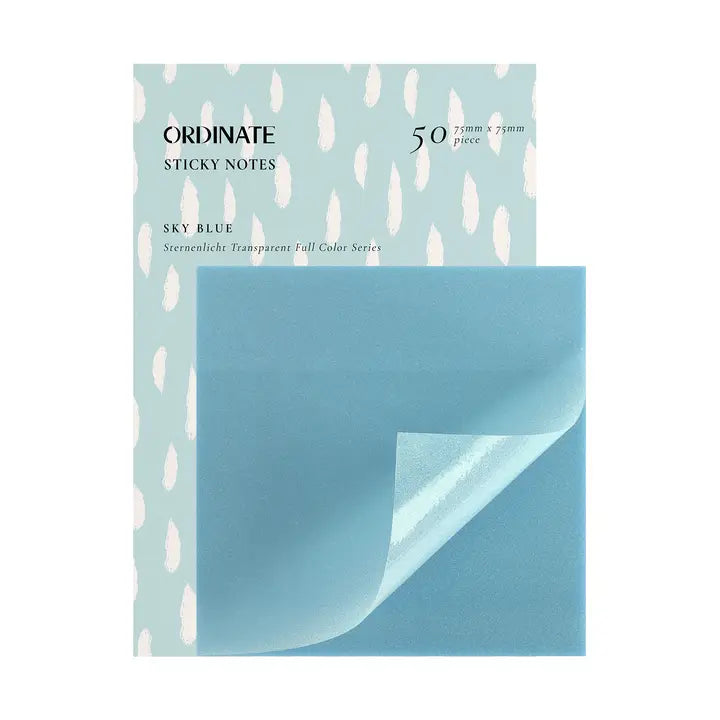 Clear Transparent Sticky notes - Sky Blue