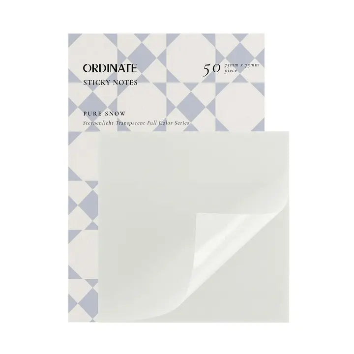 Clear Transparent Sticky notes - Pure Snow