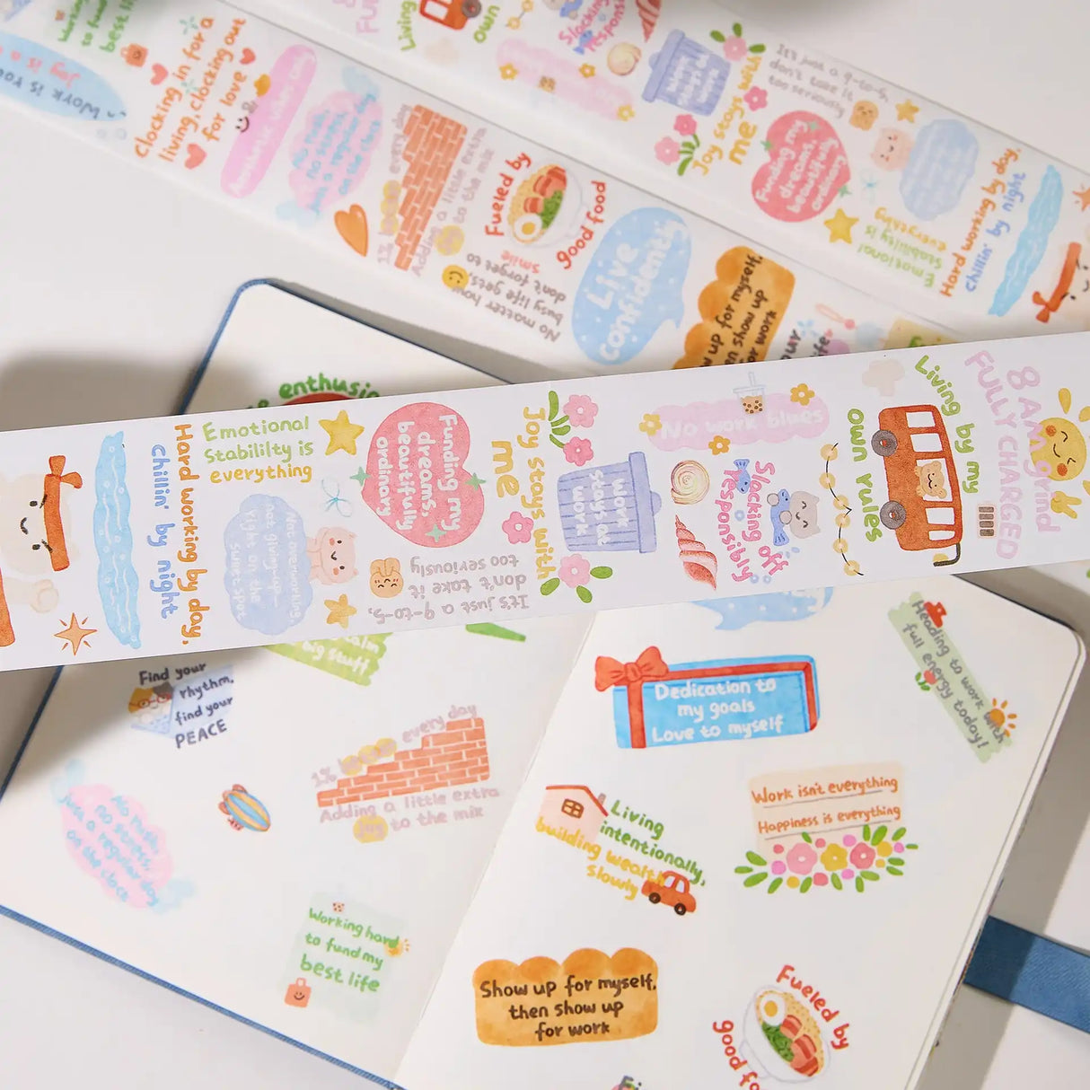 Sticker Washi Tape - Pre-cut - The Confident Mind - 60 mm