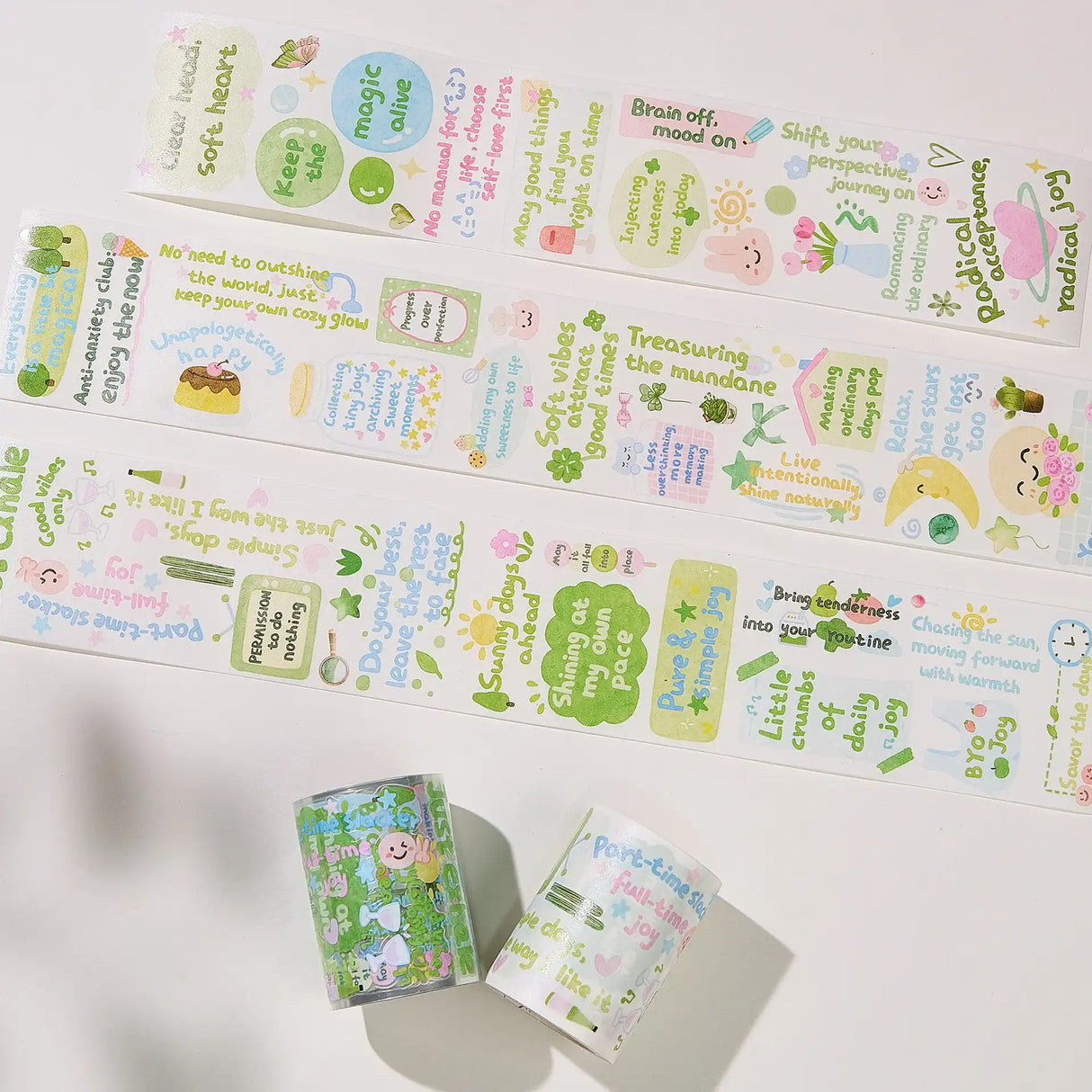 Sticker Washi Tape - Pre-cut - The Peaceful Mind - 60 mm