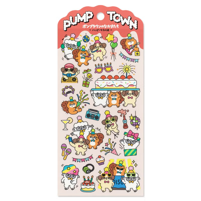 Stickers Pump Town - Happy threesome