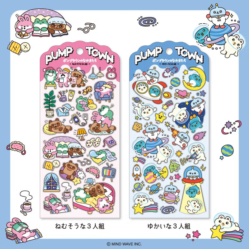 Stickers Pump Town - Sleepy Trio