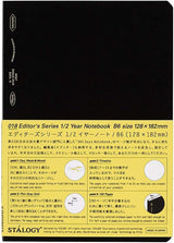 018 Editor's Series 1/2 Year Notebook Grid Black B6