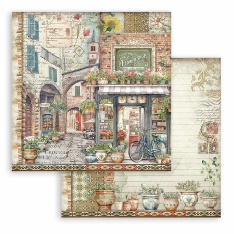 Scrapbookingpapper - Double faced - Art of Travelling