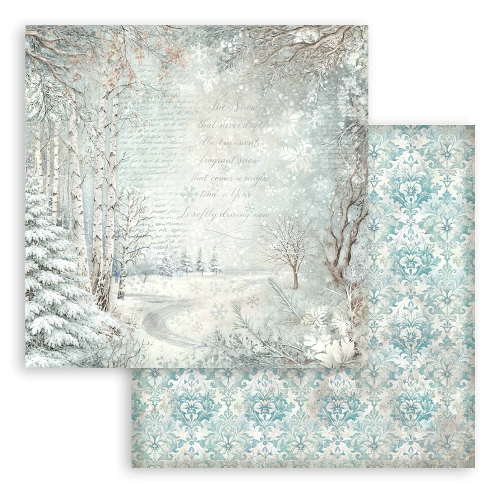 Scrapbookingpapper - Backgrounds - White Christmas