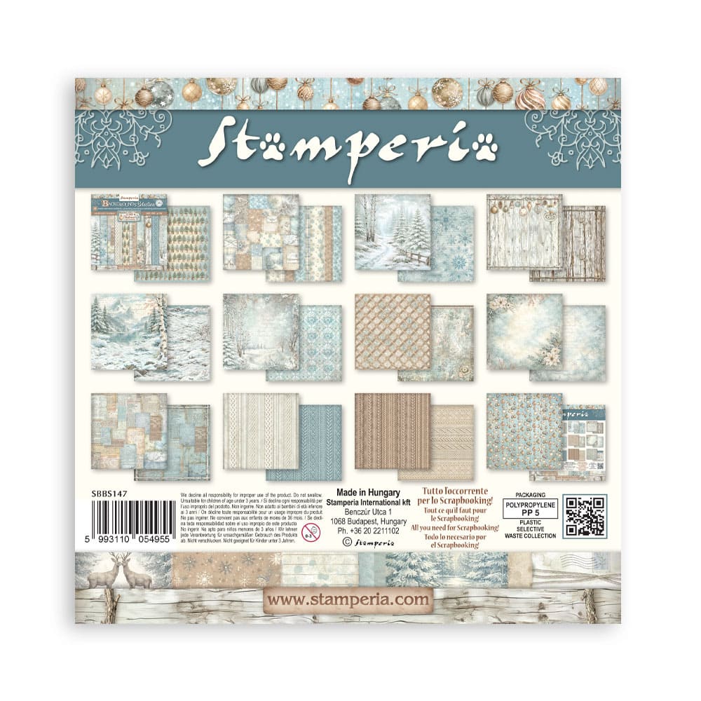 Scrapbookingpapper - Backgrounds - White Christmas