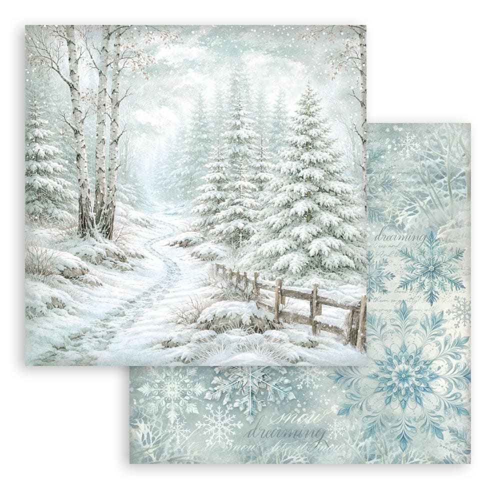 Scrapbookingpapper - Backgrounds - White Christmas
