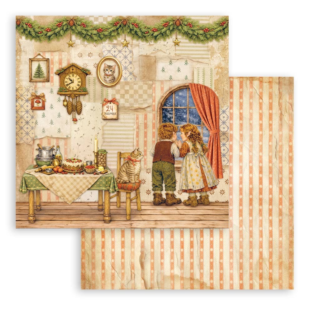 Scrapbookingpapper - Double faced - Silent Night