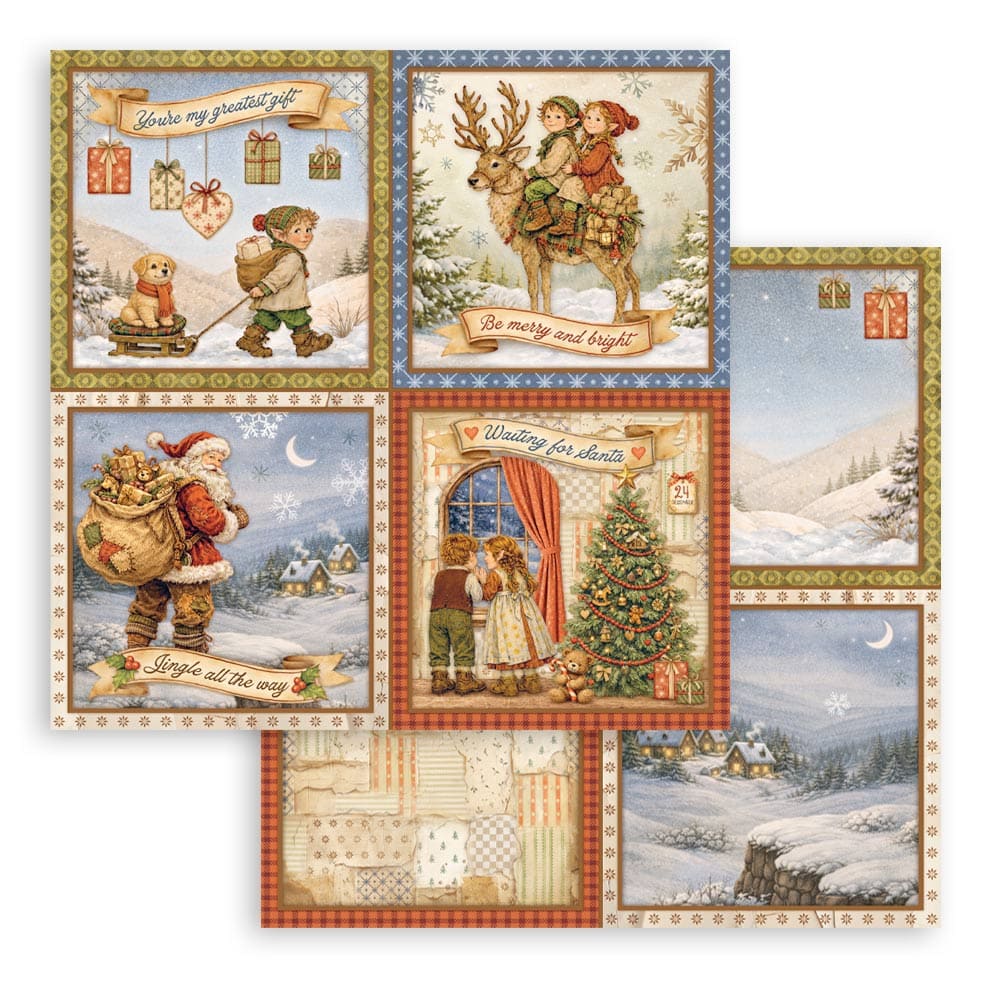 Scrapbookingpapper - Double faced - Silent Night