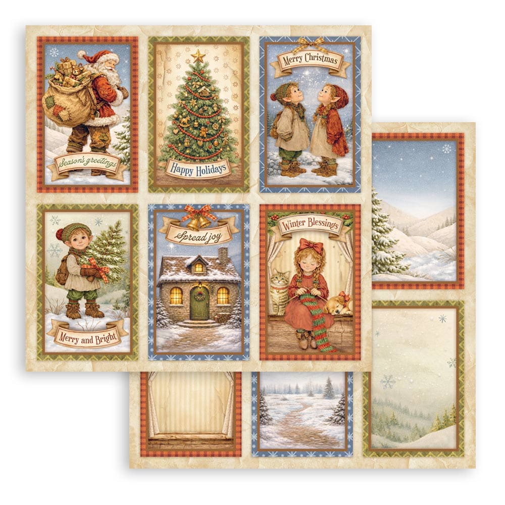 Scrapbookingpapper - Double faced - Silent Night
