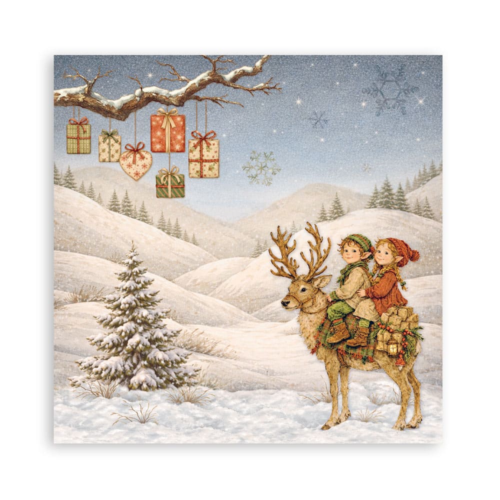 Scrapbookingpapper - Double faced - Silent Night