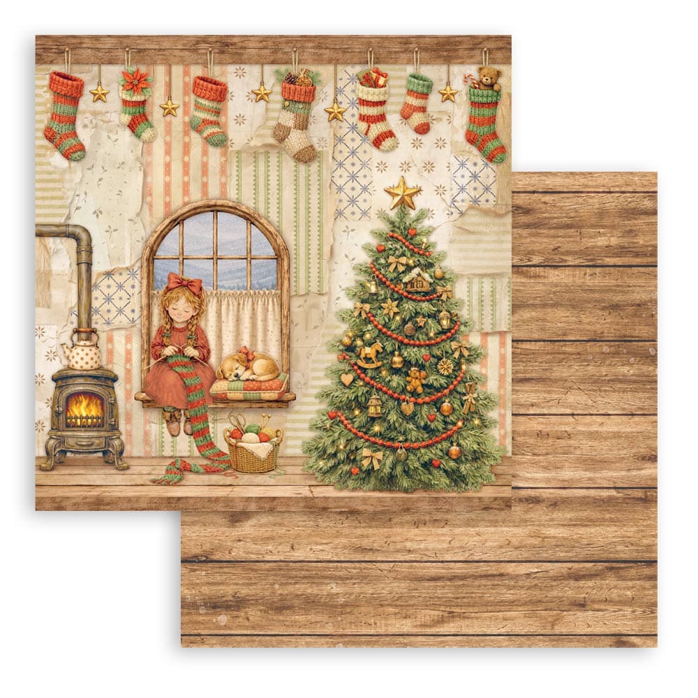 Scrapbookingpapper - Double faced - Silent Night