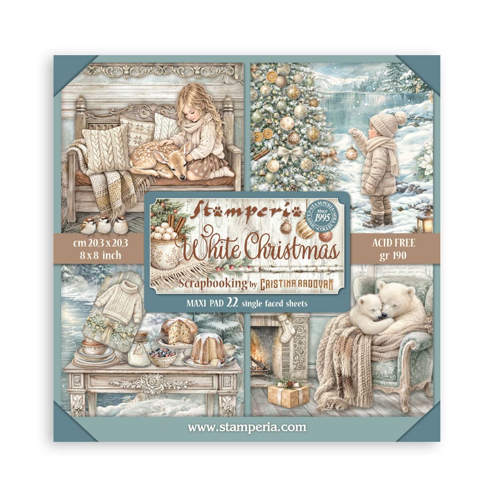 Scrapbookingpapper - Maxi Pad - White Christmas