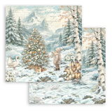 Scrapbookingpapper - Double faced - White Christmas