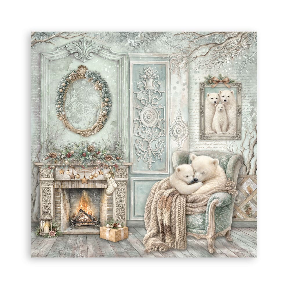 Scrapbookingpapper - Double faced - White Christmas