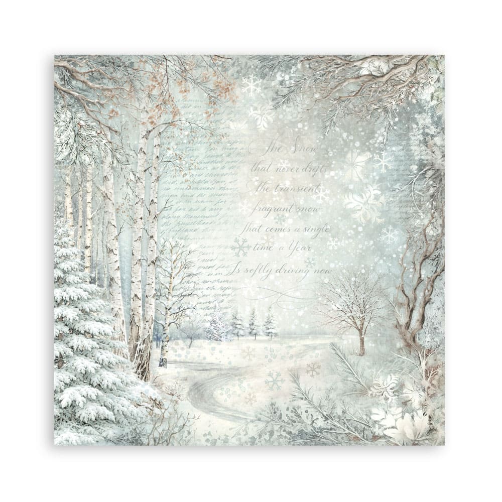 Scrapbookingpapper - Double faced - White Christmas