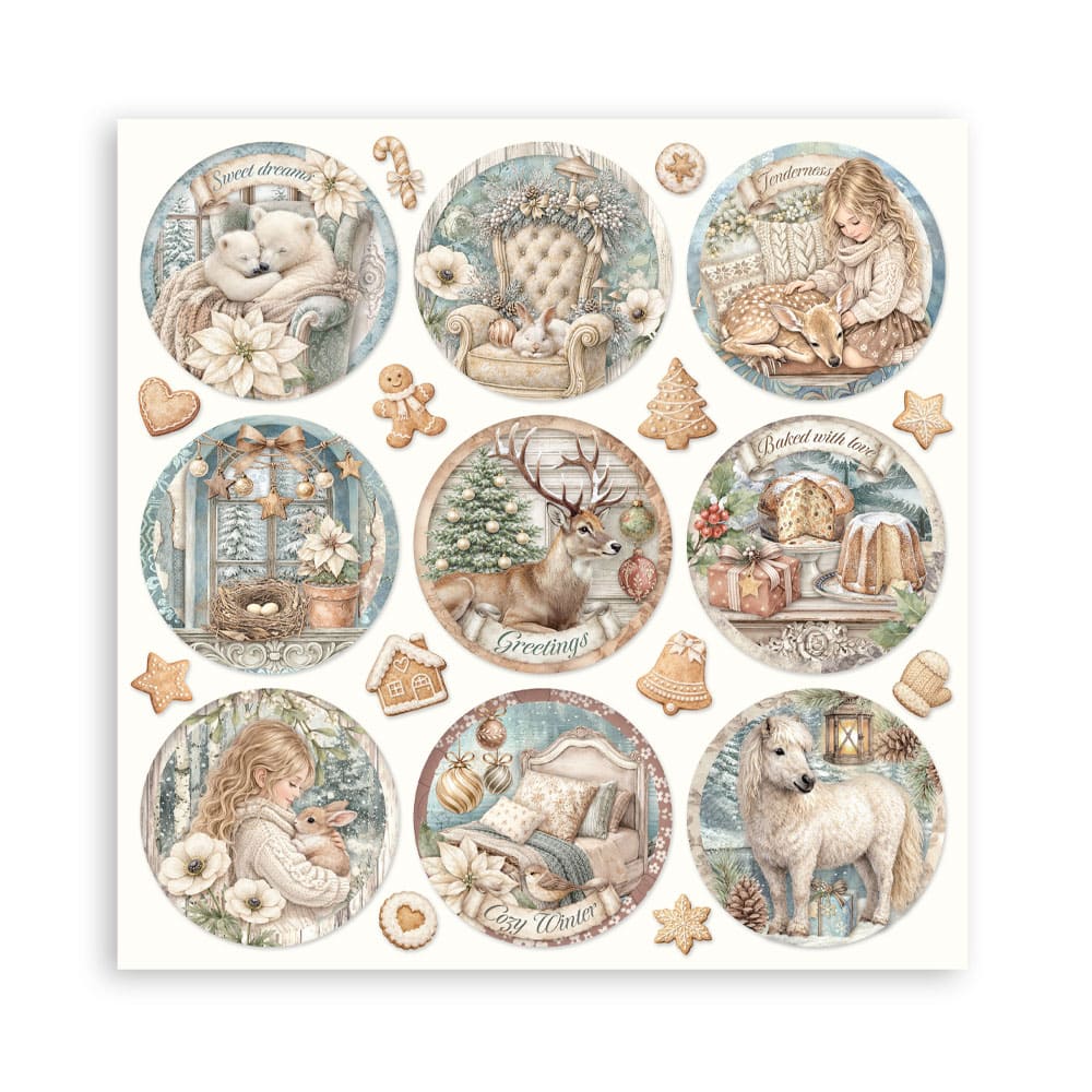 Scrapbookingpapper - Double faced - White Christmas