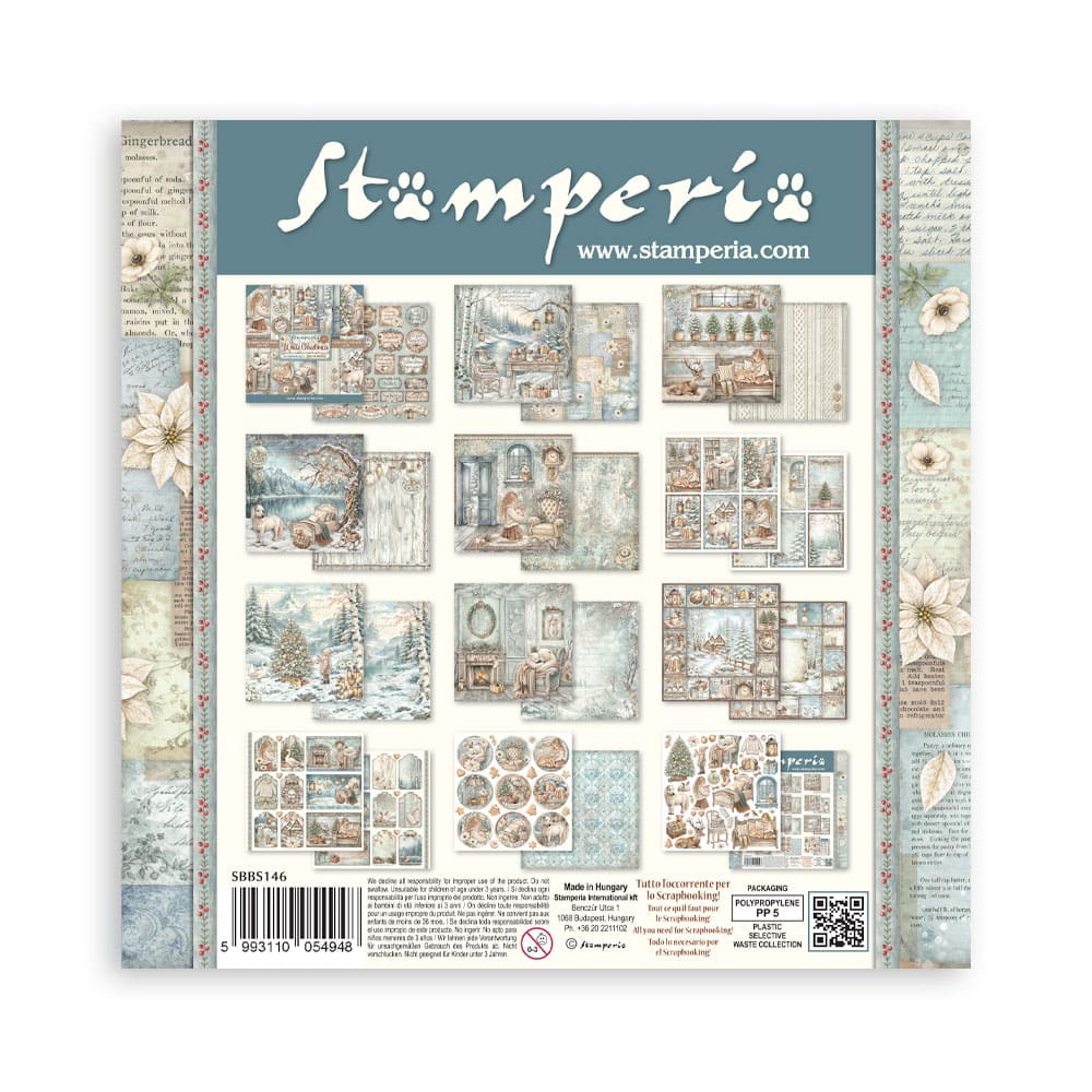 Scrapbookingpapper - Double faced - White Christmas