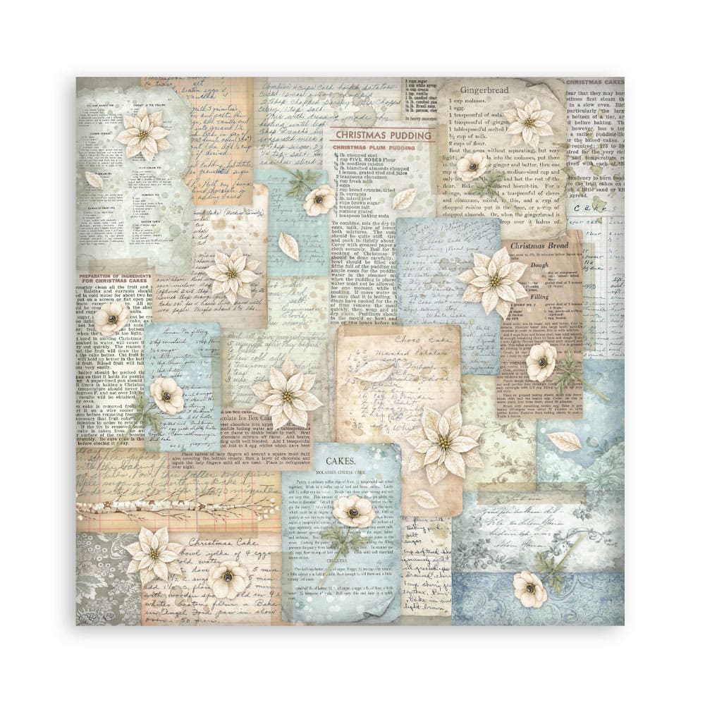 Scrapbookingpapper - Double faced - White Christmas
