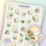 Sticker Sheet CutieSquad - Shiba Vs. Plants