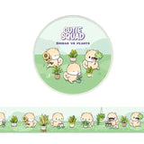 Washi tape CutieSquad - Shiba vs. plants