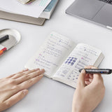 018 Editor's Series 1/2 Year Notebook Grid Black A6
