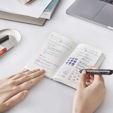 018 Editor's Series 1/2 Year Notebook Grid Black A6