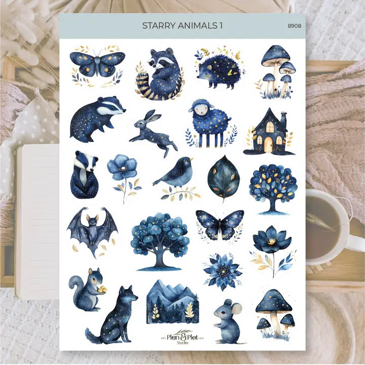 Stickers Plan & Plot Studio Vinyl - Starry Animals 1