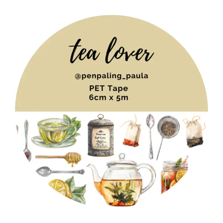 Pre-cut PET Tape - Penpaling Paula - Tea lover